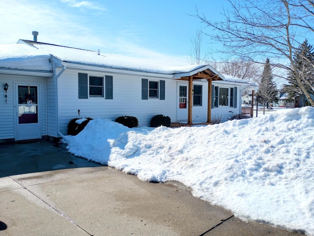 view of ranch-style home