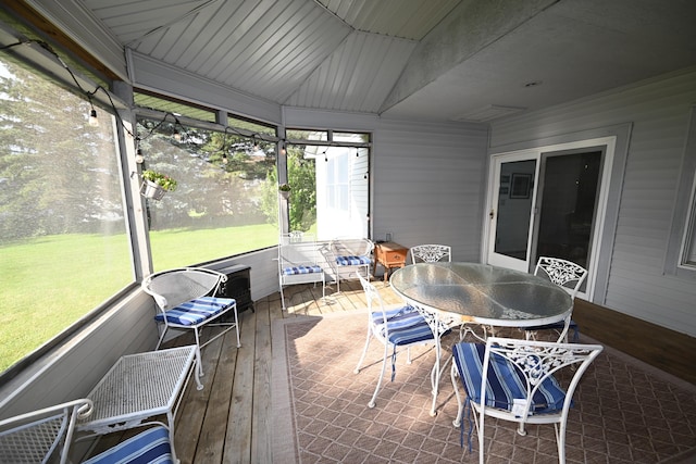 view of sunroom