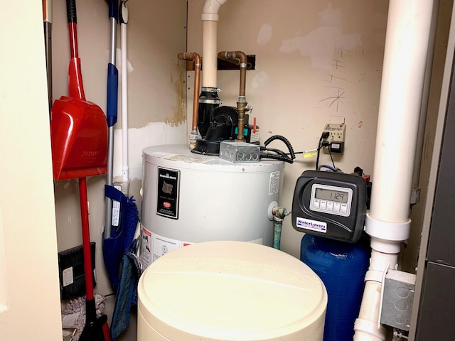 utilities featuring gas water heater