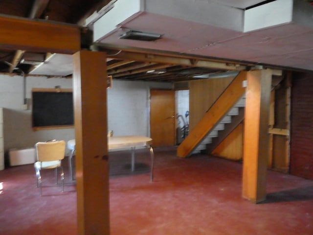 view of basement