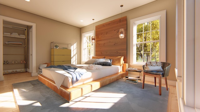 bedroom featuring dark wood-type flooring