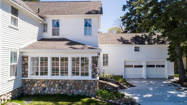 view of front of house featuring a garage