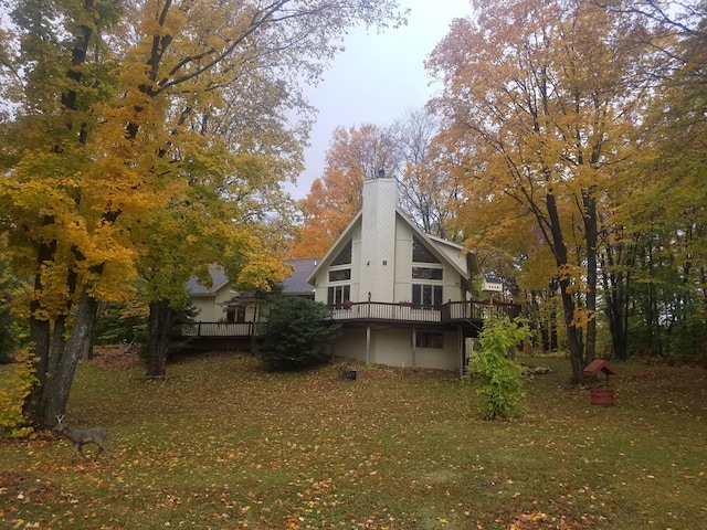 view of home's exterior featuring a yard