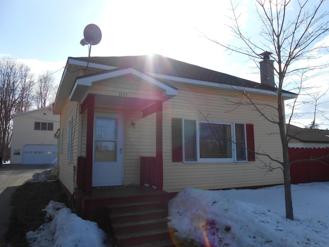 view of bungalow-style home