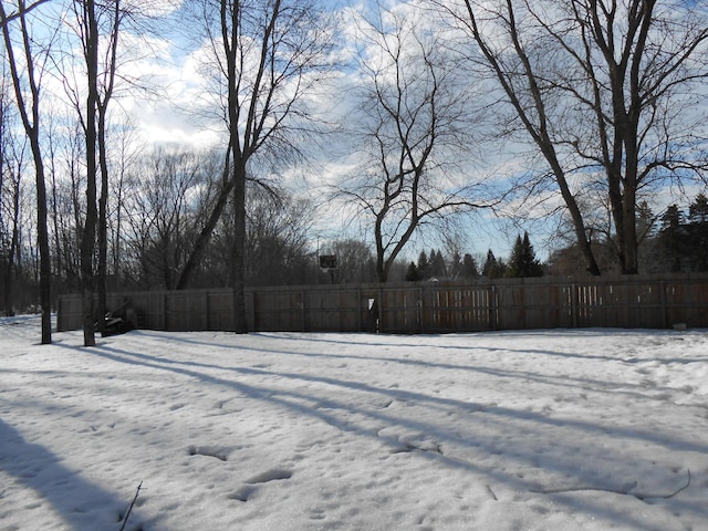 view of snowy yard