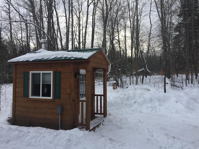 view of snow covered structure