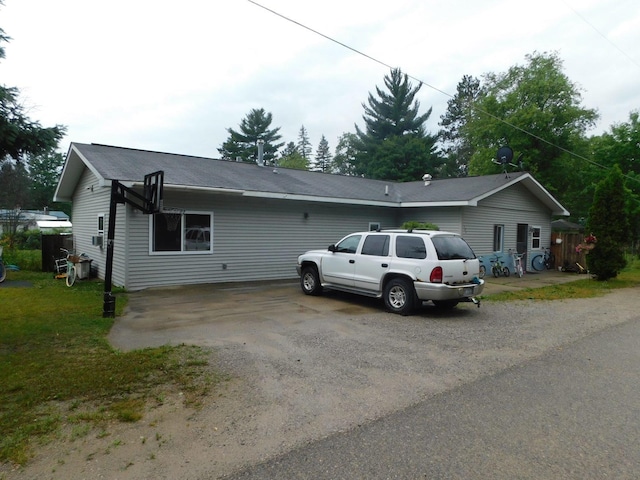 view of single story home