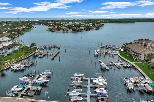 1875 Bay Rd Unit 215H, Vero Beach, FL 32963 - bird's eye view of a marina and a nearby body of water
