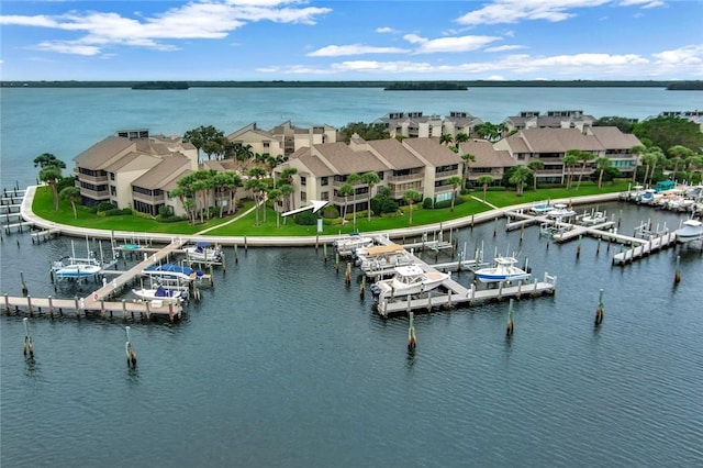 1875 Bay Rd Unit 215H, Vero Beach, FL 32963 - water view with boat lift, a boat dock, and a marina