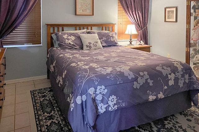 view of tiled bedroom