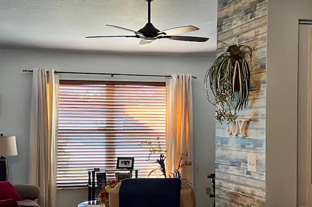 dining room featuring a wealth of natural light and ceiling fan