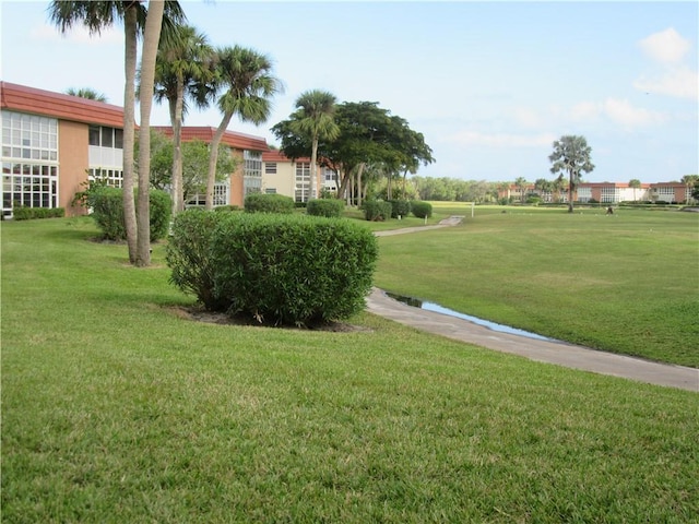 surrounding community featuring a lawn