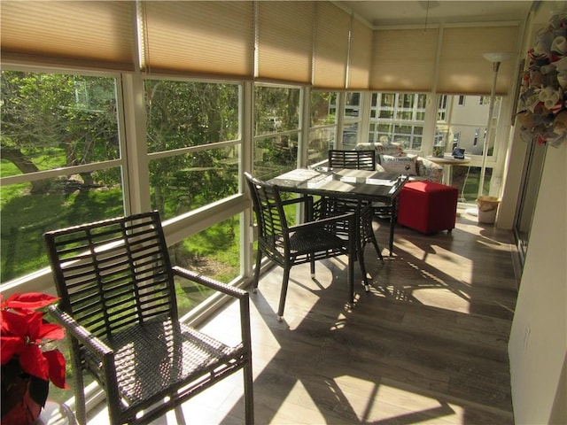 view of sunroom / solarium