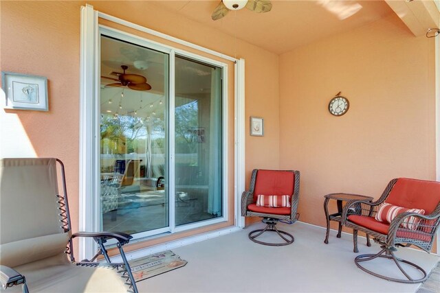 6375 Oxford Cir Unit 104D, Vero Beach, FL 32966 - view of patio / terrace featuring a ceiling fan