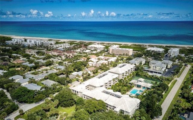 aerial view of expansive beach