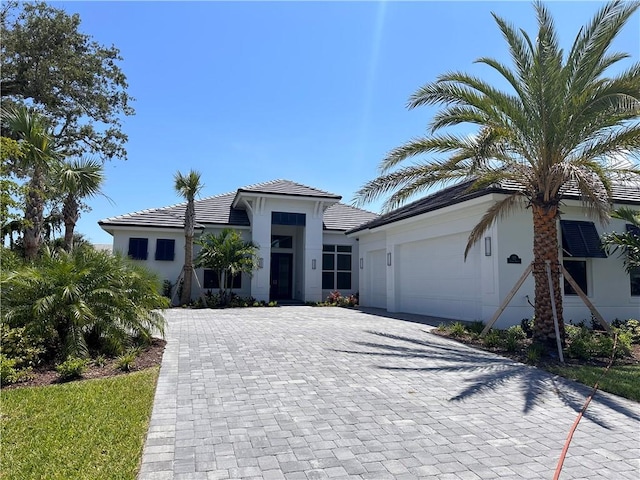 view of front of home featuring a garage