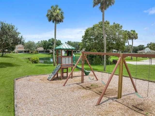 2523 12th Sq SW, Vero Beach, FL 32968 - communal playground featuring a water view and a yard