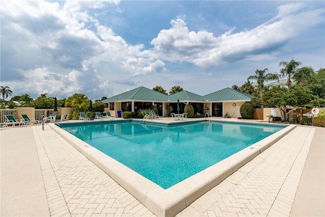 view of pool with a patio