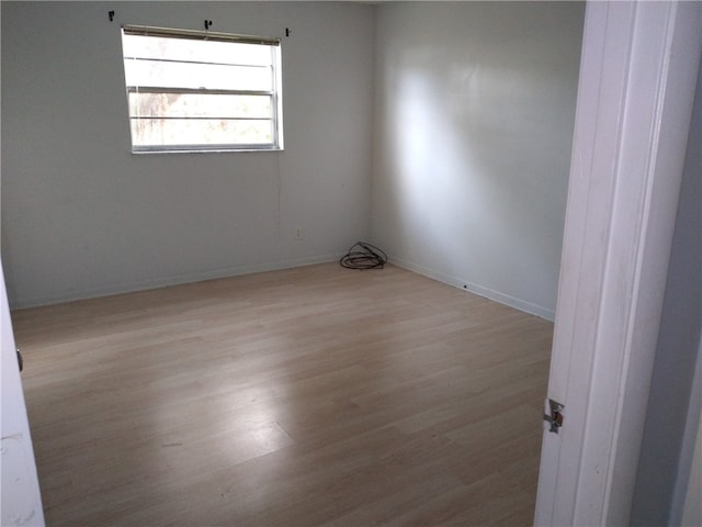 empty room featuring light hardwood / wood-style flooring