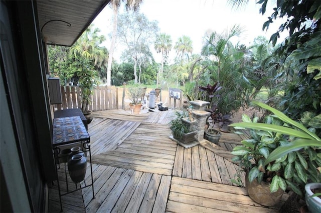 view of wooden terrace