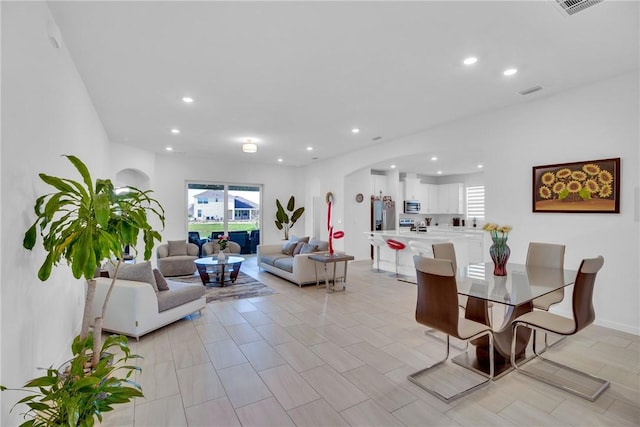 102 52nd Sq, Vero Beach, FL 32967 - dining area featuring recessed lighting and visible vents