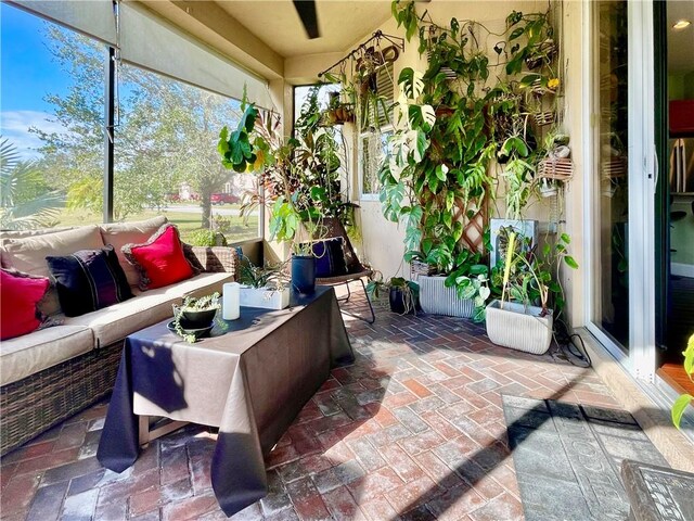 view of sunroom