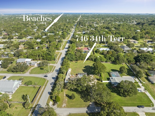 drone / aerial view featuring a residential view