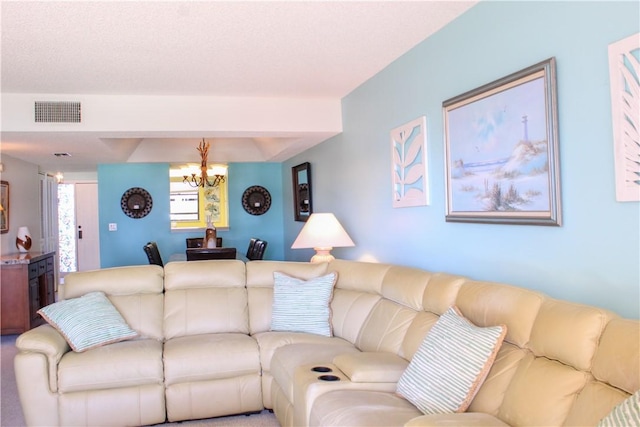 3939 Ocean Dr Unit 205C, Vero Beach, FL 32963 - living area with a chandelier