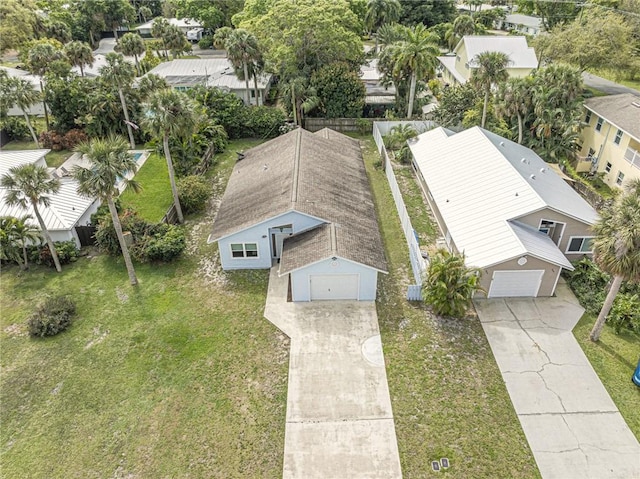 bird's eye view featuring a residential view