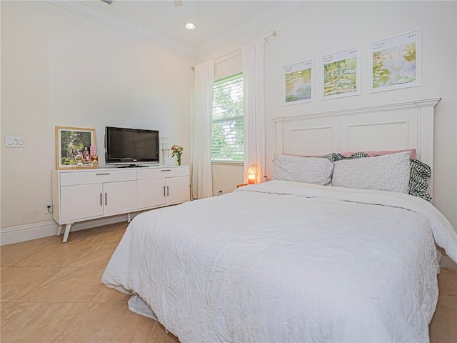 4520 Jacqueline Mnr, Vero Beach, FL 32968 - bedroom with ornamental molding and recessed lighting