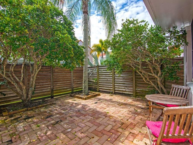 view of patio / terrace featuring a fenced backyard