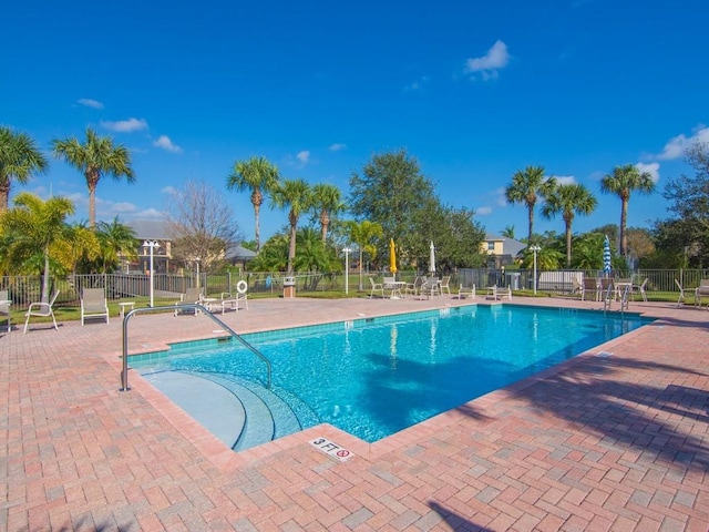 view of pool with a patio