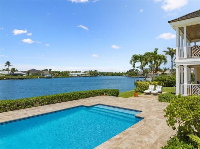 505 Live Oak Rd, Vero Beach, FL 32963 - outdoor pool with a water view and a patio area