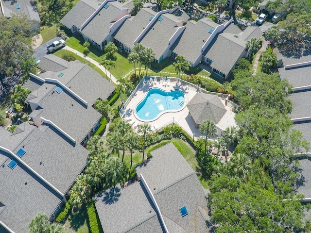 bird's eye view featuring a residential view