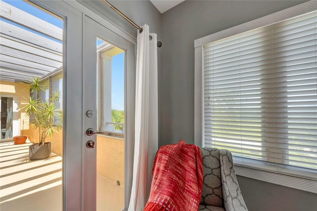 doorway with plenty of natural light