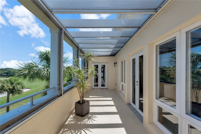 view of sunroom