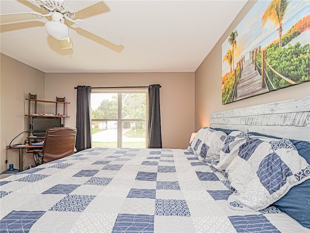 bedroom with ceiling fan