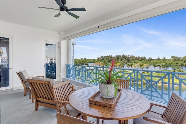 9013 Somerset Bay Ln Unit 402, Vero Beach, FL 32963 - balcony with a ceiling fan