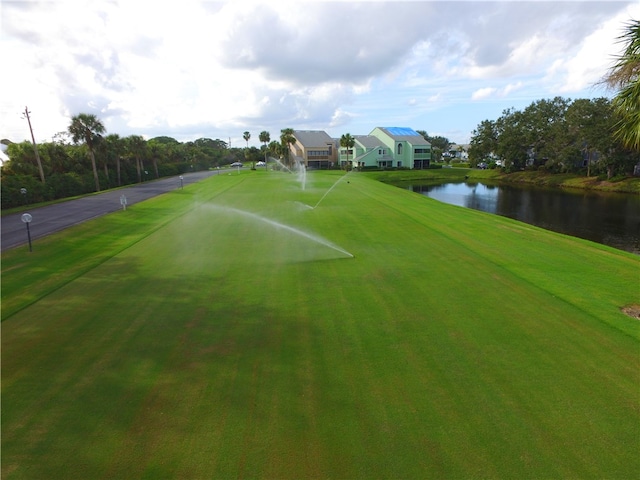 view of property's community featuring a water view