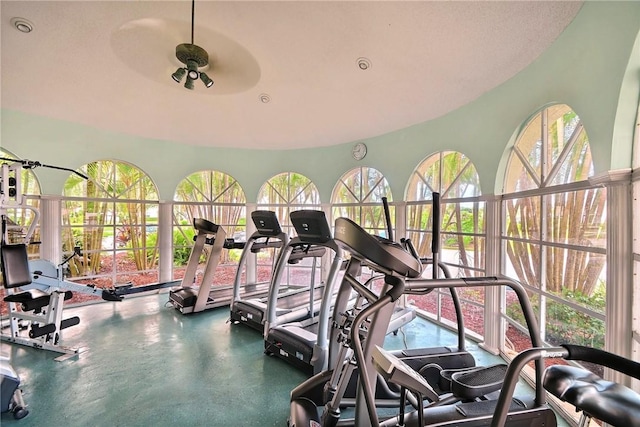 620 E Lake Jasmine Cir Unit 203, Vero Beach, FL 32962 - workout area with plenty of natural light