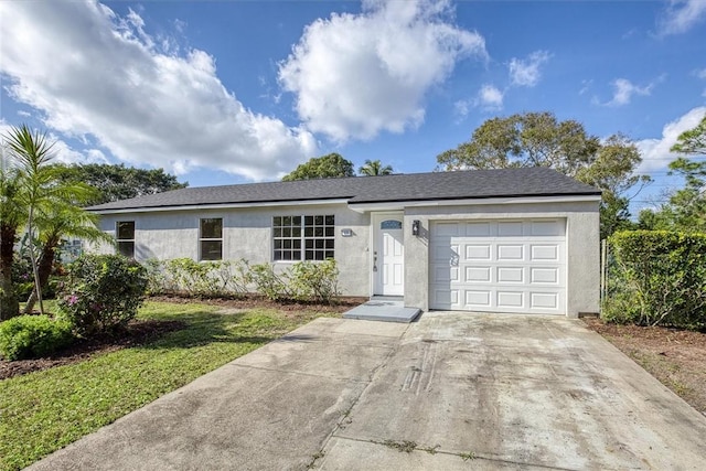 ranch-style house with a garage