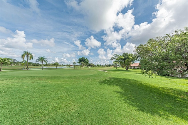 view of home's community with a lawn