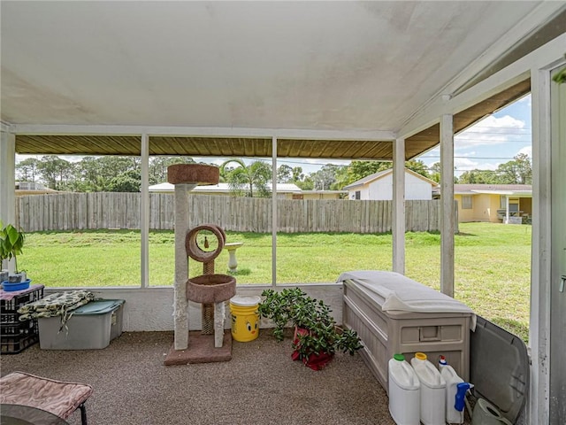 view of sunroom / solarium