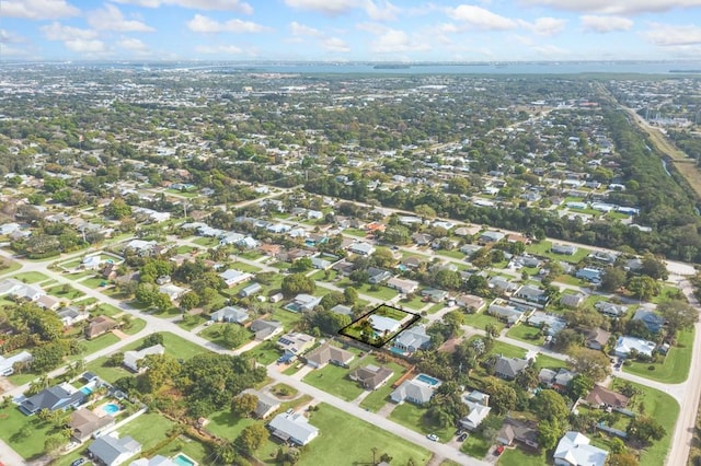 bird's eye view with a residential view