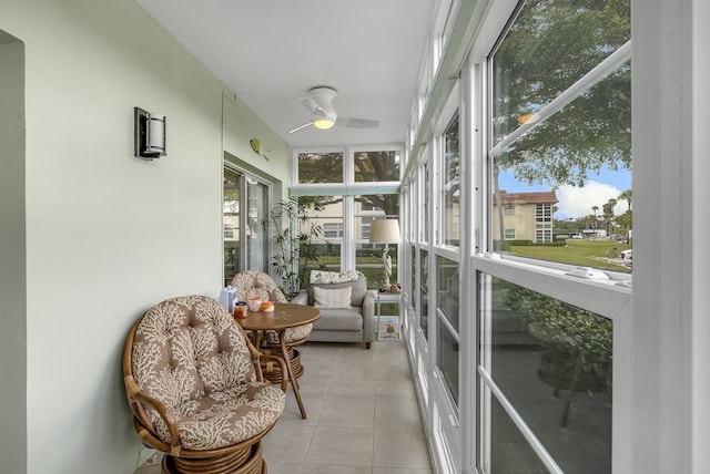 41 Woodland Dr Unit 102, Vero Beach, FL 32962 - sunroom / solarium featuring ceiling fan