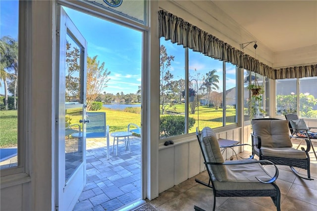 view of sunroom