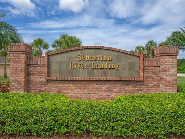 view of community sign