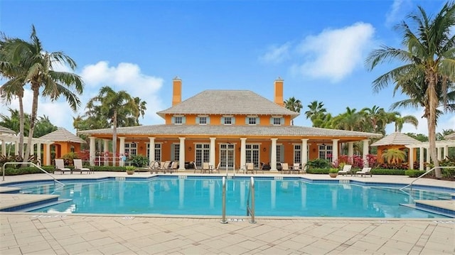 view of pool with a patio area