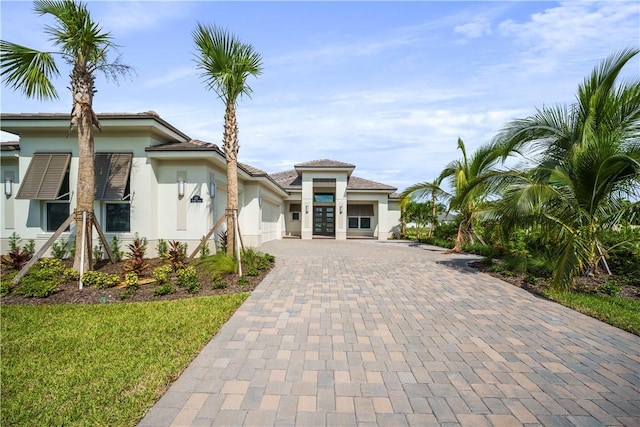 view of front facade with french doors