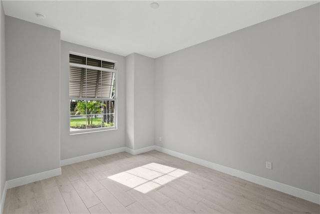 empty room featuring light hardwood / wood-style flooring